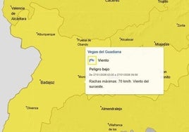 Activada la alerta amarilla por viento para este martes y miércoles