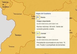 Alerta naranja por vientos para este miércoles
