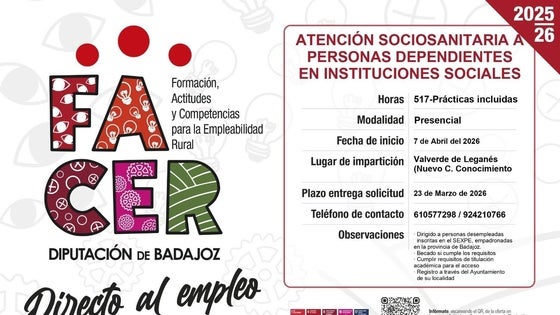 Valverde acogerá un curso de atención sociosanitaria