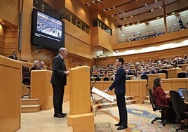 Manuel Borrego, acata la Constitución en el Pleno del Senado