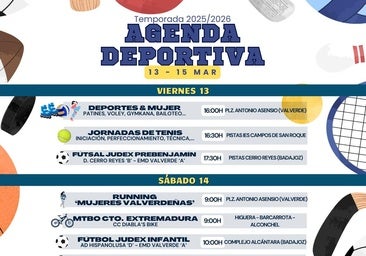 Agenda deportiva del fin de semana