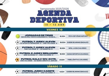 Agenda deportiva del fin de semana