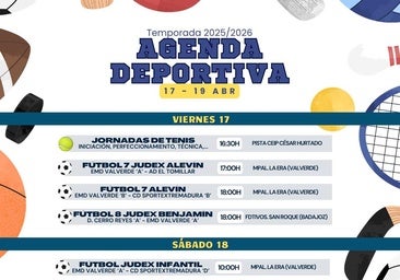 Agenda deportiva del fin de semana