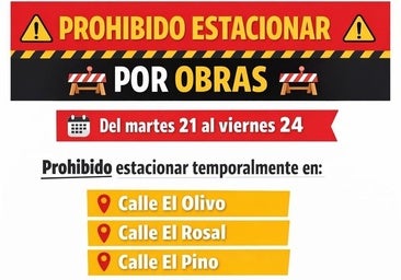 Prohibido estacionar en varias calles por obras durante esta semana