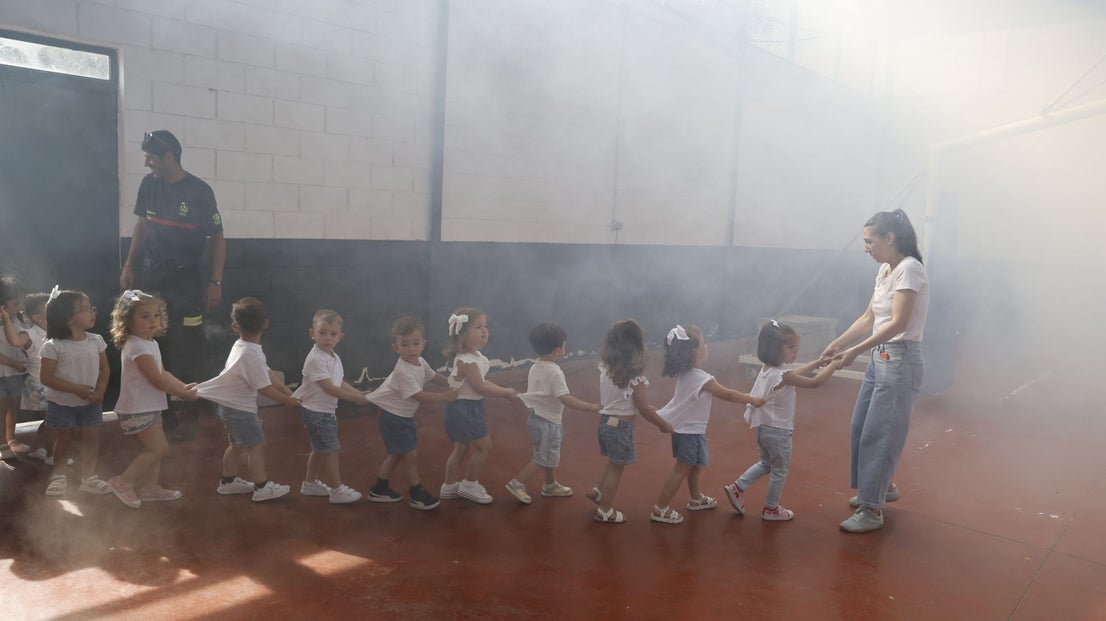 Simulacro de incendio en el César Hurtado