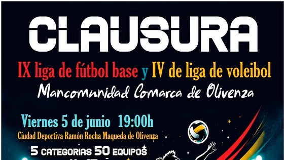 La Mancomunidad Comarca de Olivenza clausura sus ligas de fútbol base y voleibol