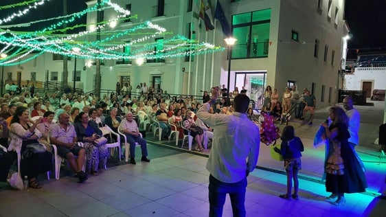 Durante el espectáculo con el que se cerró la feria