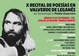 El X Recital de Poesías llega este sábado con un homenaje a Pablo Guerrero