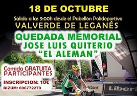 El homenaje ciclista de este año a José Luis Quiterio 'El Alemán' ya tiene fecha