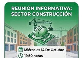 Esta tarde es la reunión dirigida a empresas de construcción