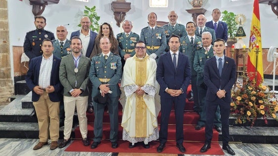 Tras la misa en honor a la Virgen del Pilar