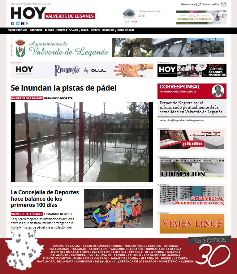 HOY Valverde renueva su web