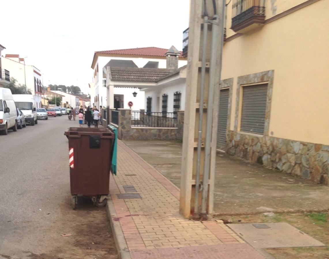 Herido un motorista tras chocar con un poste frente al Bar Potros