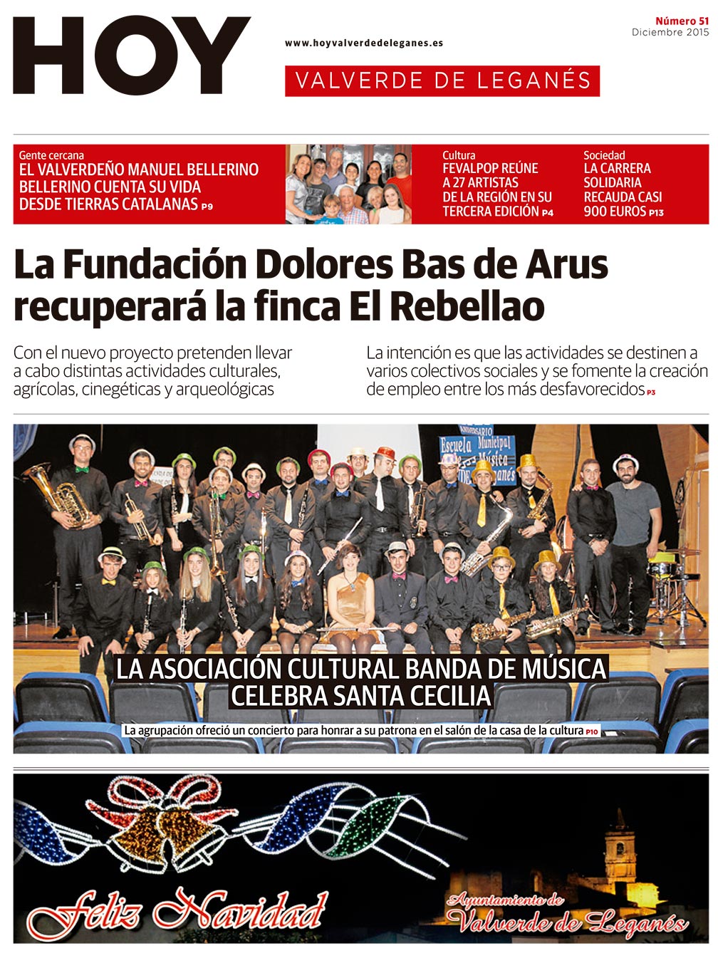 Portada del periódico número 51 de HOY Valverde