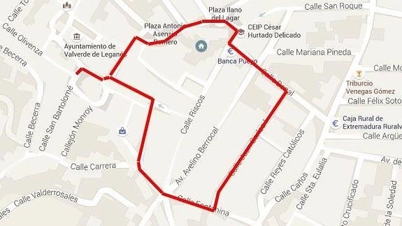 Recorrido de la procesión del Santo Entierro
