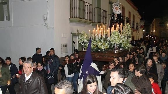 Paso de la procesión por la Plaza de la Constutición