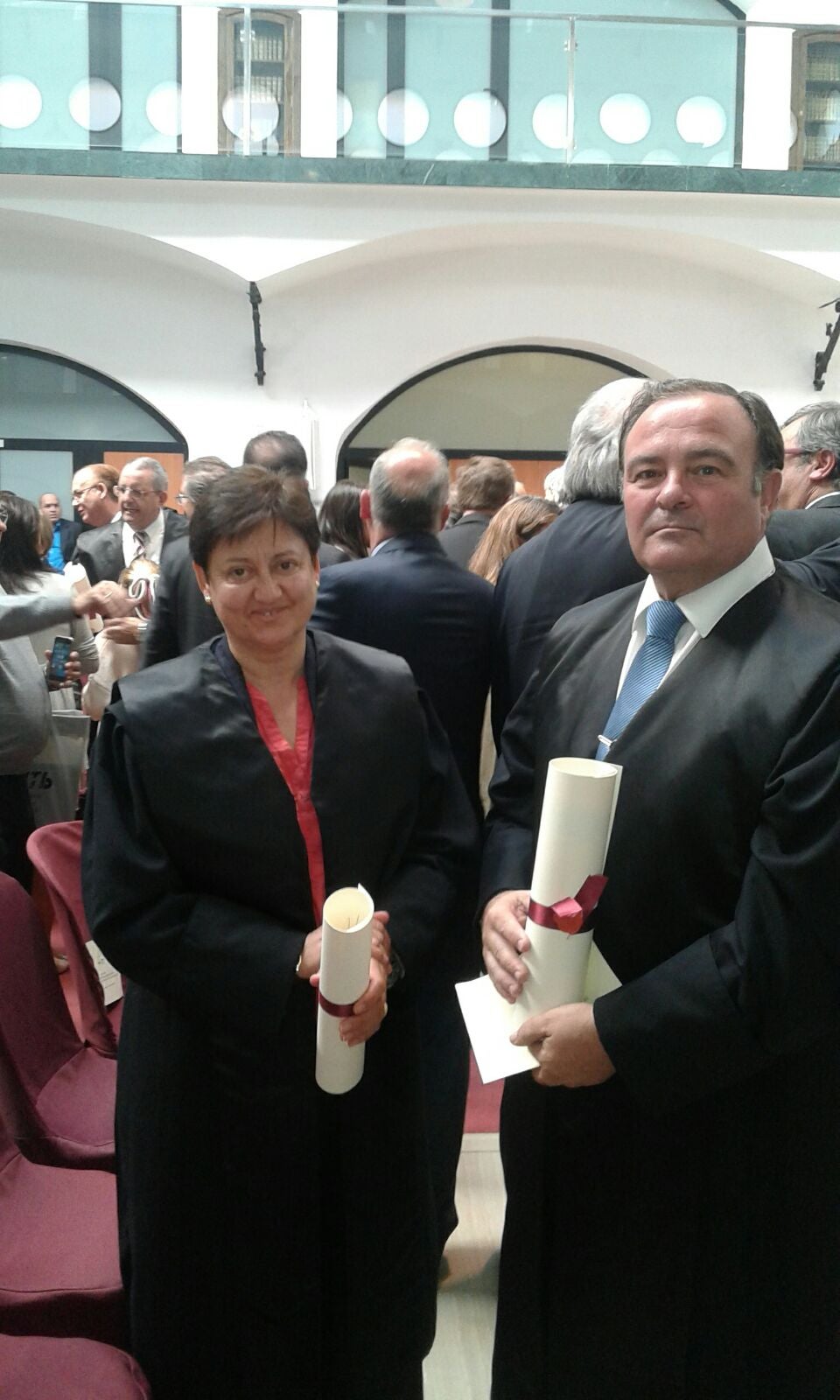 Homenaje por las bodas de plata de dos abogados valverdeños