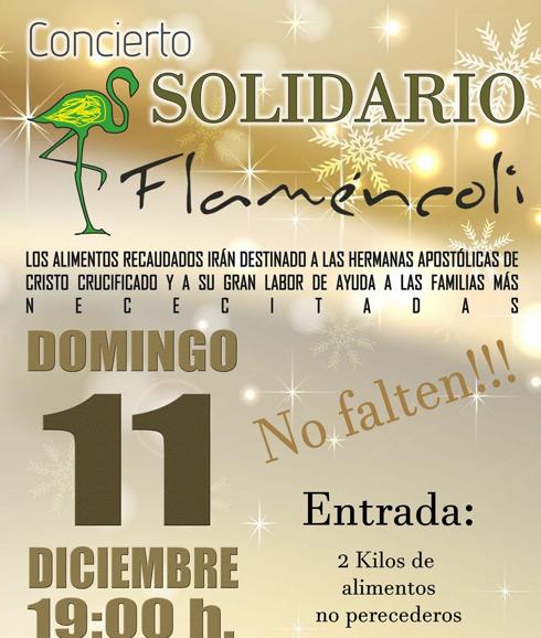 Este domingo, concierto solidario del grupo Flaméncoli