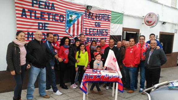 Celebración del 20º aniversario de la Peña Atlético de Madrid de Valverde de Leganés