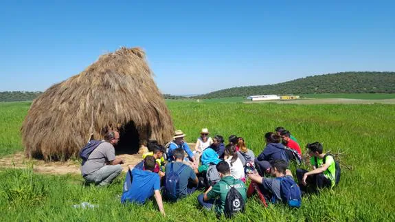 Recreación de una cabaña protohistórica