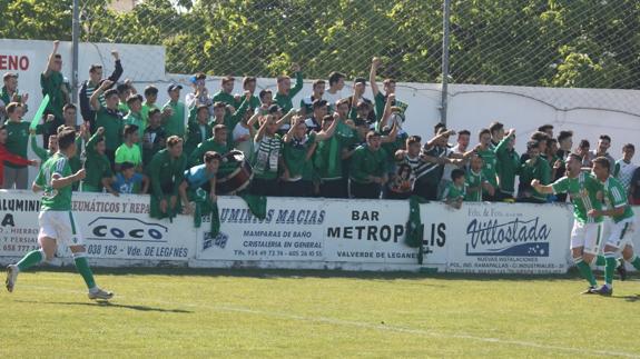 Celebración del primer gol valverdeño