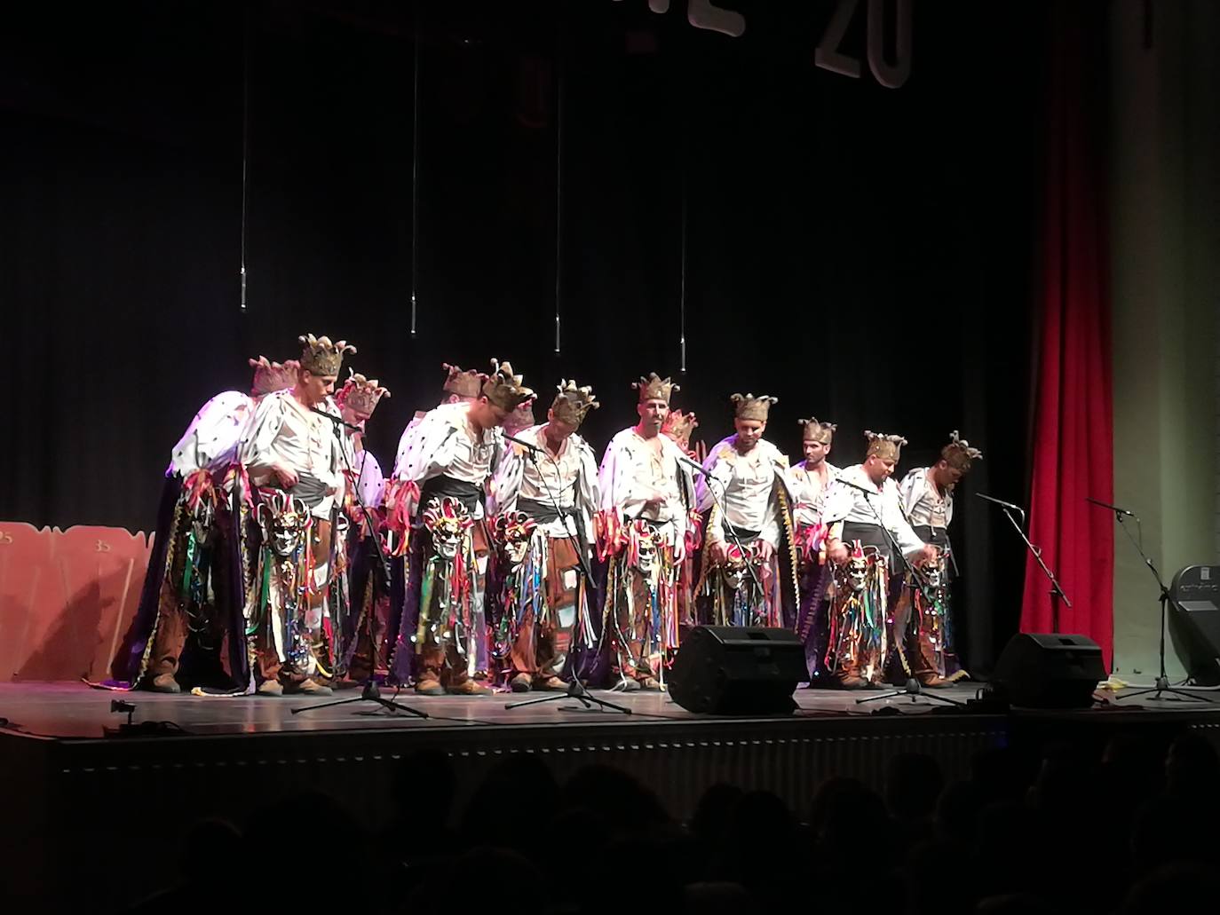 'El Soberano' en un momento de la actuación en el Certamen de Carnaval 2020