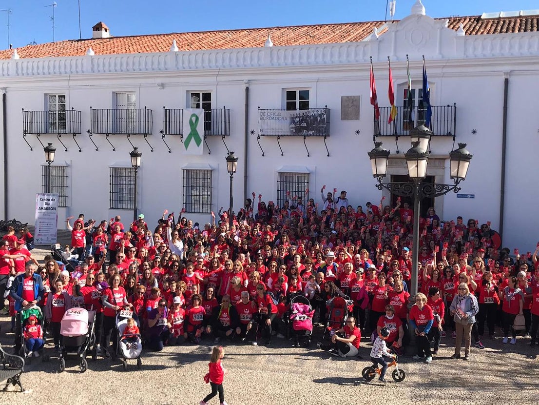 Foto de familia de la ruta antes de partir a la Plaza de Toros 