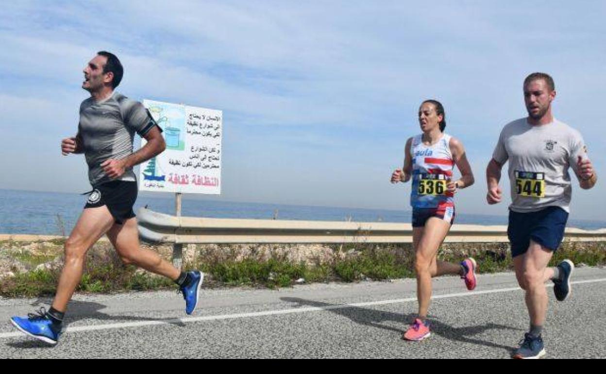 Almudena Llerena, atleta del CAPEX, vuelve de Iraq tras cuatro meses de misión humanitaria
