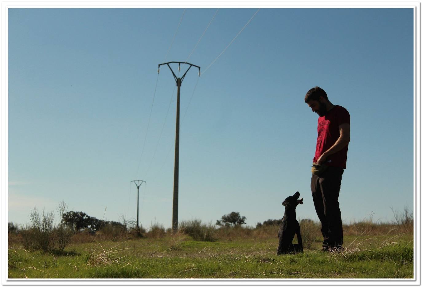 Uno de los adiestradores de AMUS interaccionando con Musa en uno de los recorridos