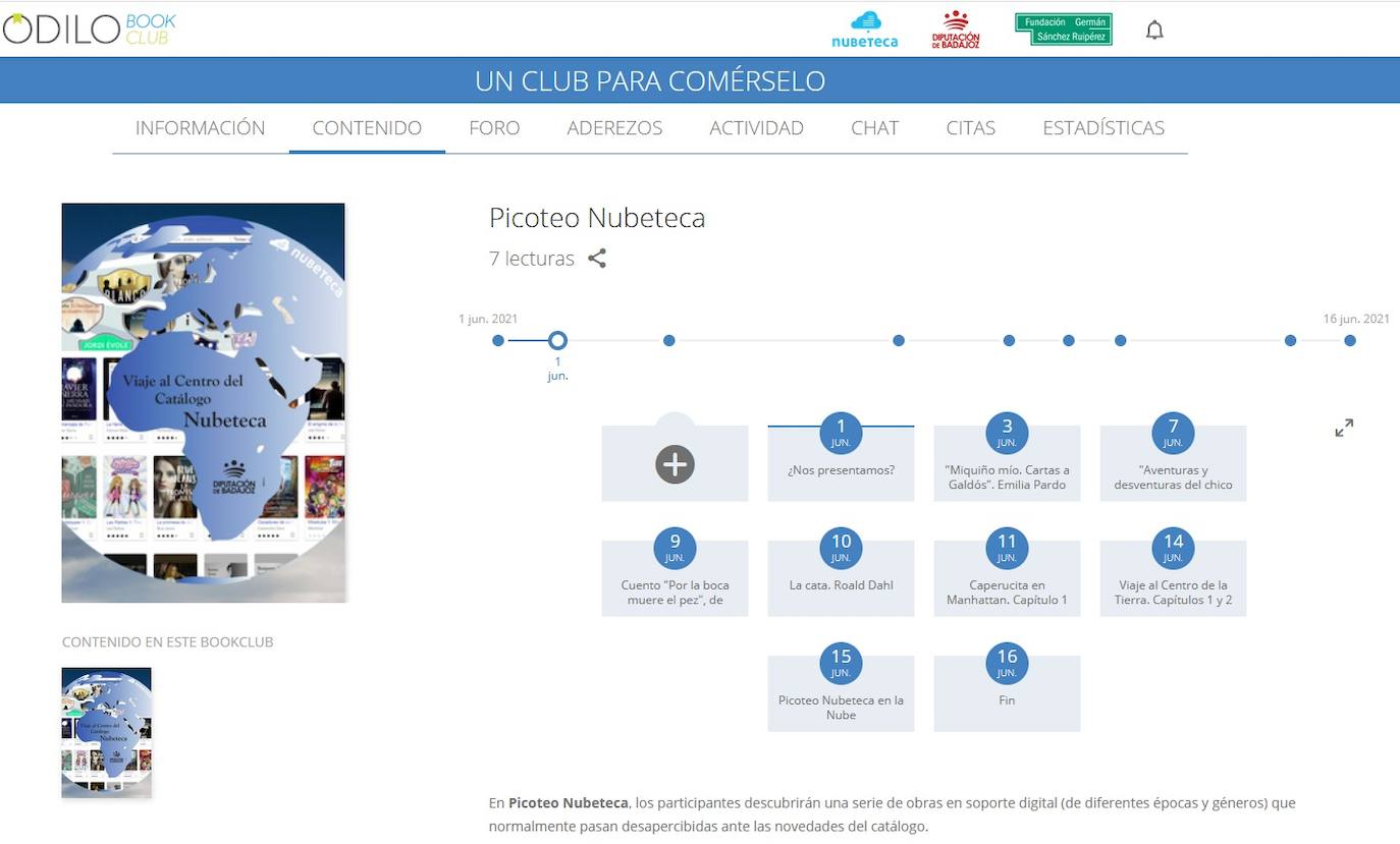 `Un club para comérselo´, lectura en la nube