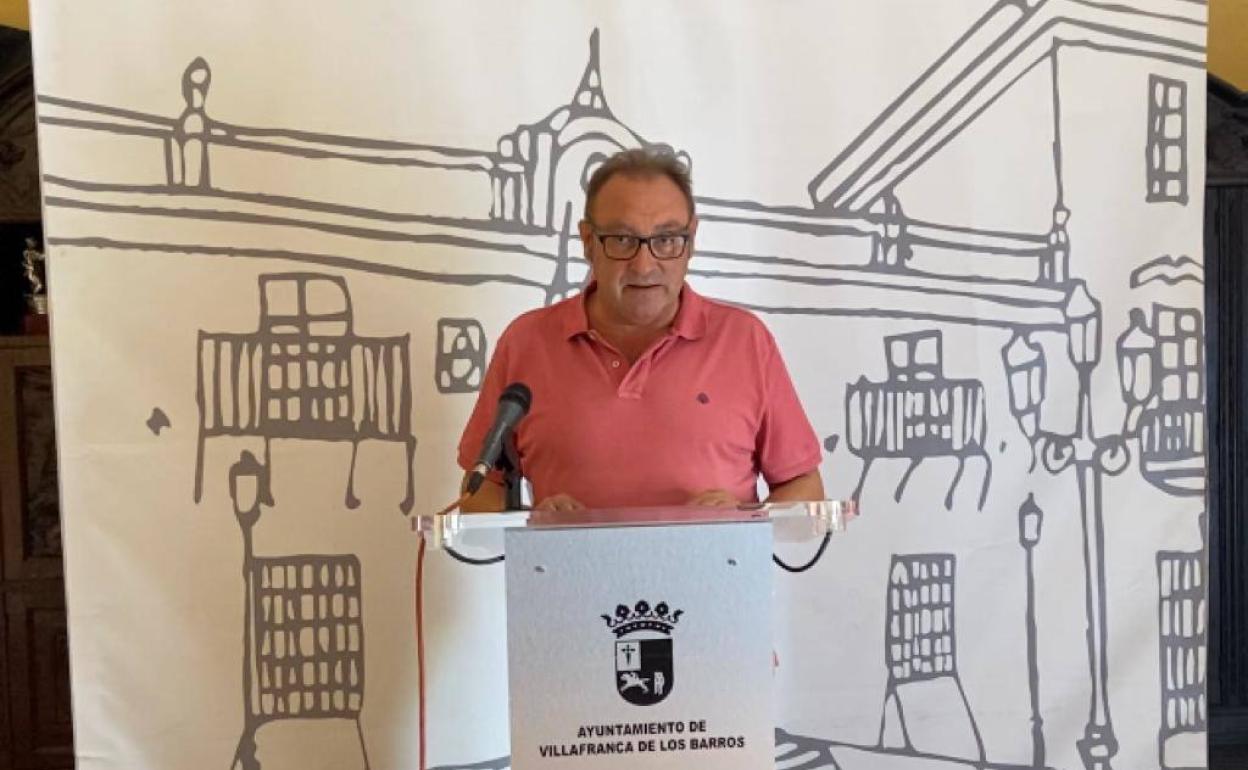 El concejal de Festejos, Mariano Blanco, en rueda de prensa 