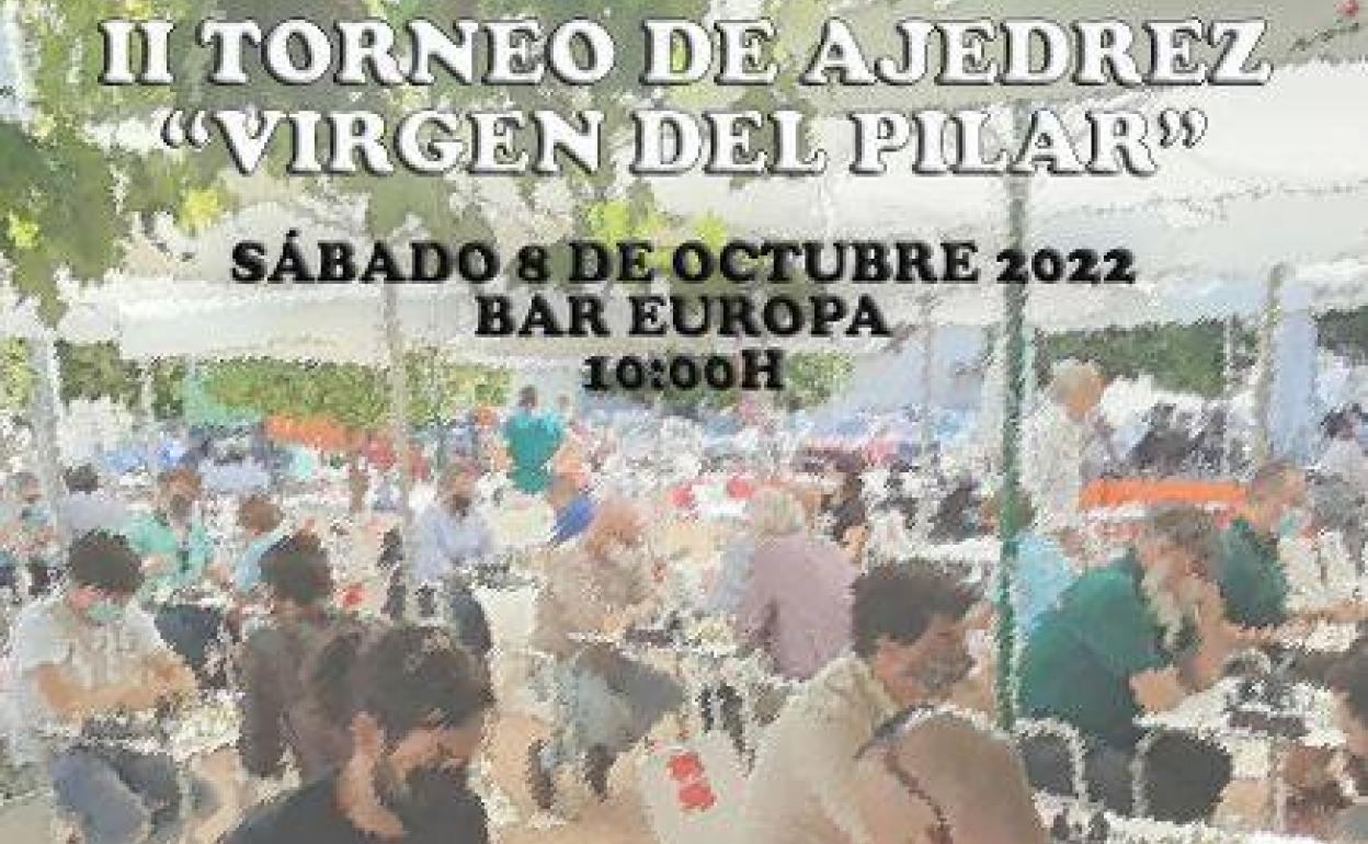 El próximo sábado 8 de octubre se celebrará el II Torneo de ajedrez «Virgen del Pilar» en Villafranca