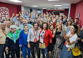 La sede del PSOE celebra la victoria.