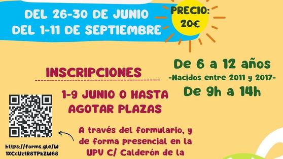 La Universidad Popular oferta para este verano la Ludoteca y el Summer Camp