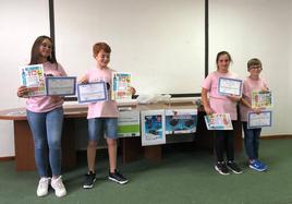 Los ganadores de la Feria de Ciencas de Villafranca de los Barros.