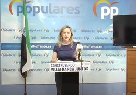 Carmen Romero en rueda de prensa.