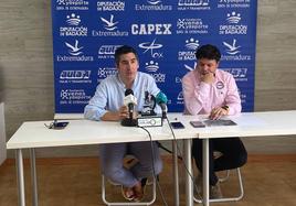El presidente del Capex, Jesús Nieto, junto al director deportivo de atletismo, José Ángel Rama.