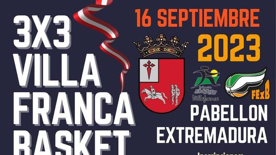 3X3 Villafranca Basket el próximo 16 de septiembre