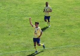 La SP Villafranca celebra uno de sus cinco goles.