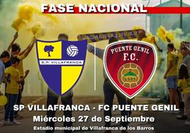 La SP Villafranca recibe este miércoles a su rival en la Copa RFEF, el Salerm Puente Genil