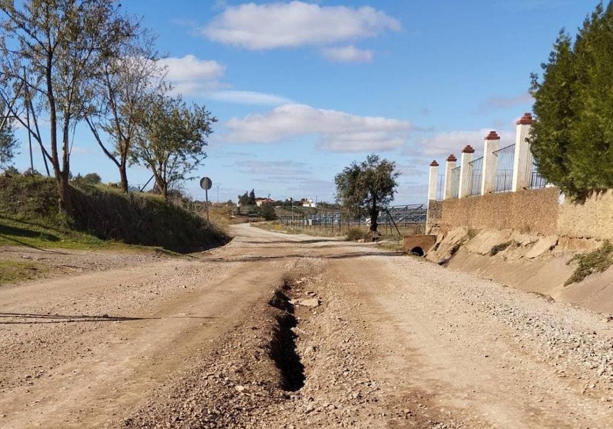 Uno de los caminos rurales de Villafranca.