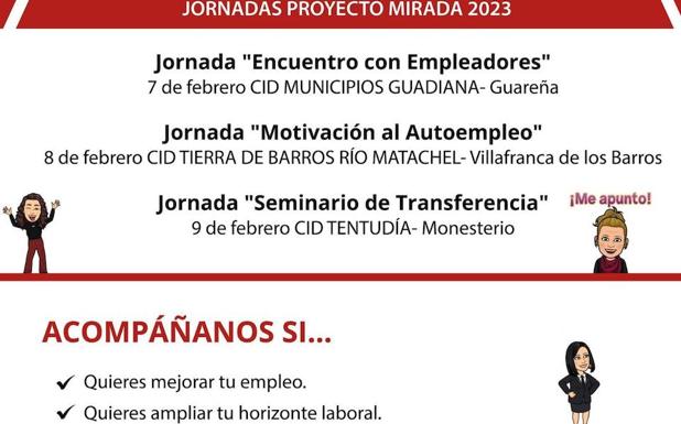 Villafranca acogerá una jornada sobre «motivación hacia el autoempleo» el próximo 8 de febrero