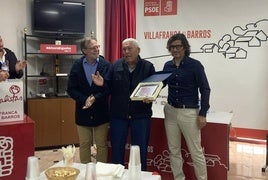 Cristóbal Giraldo junto a Andrés Moriano y Francisco Jiménez Araya.