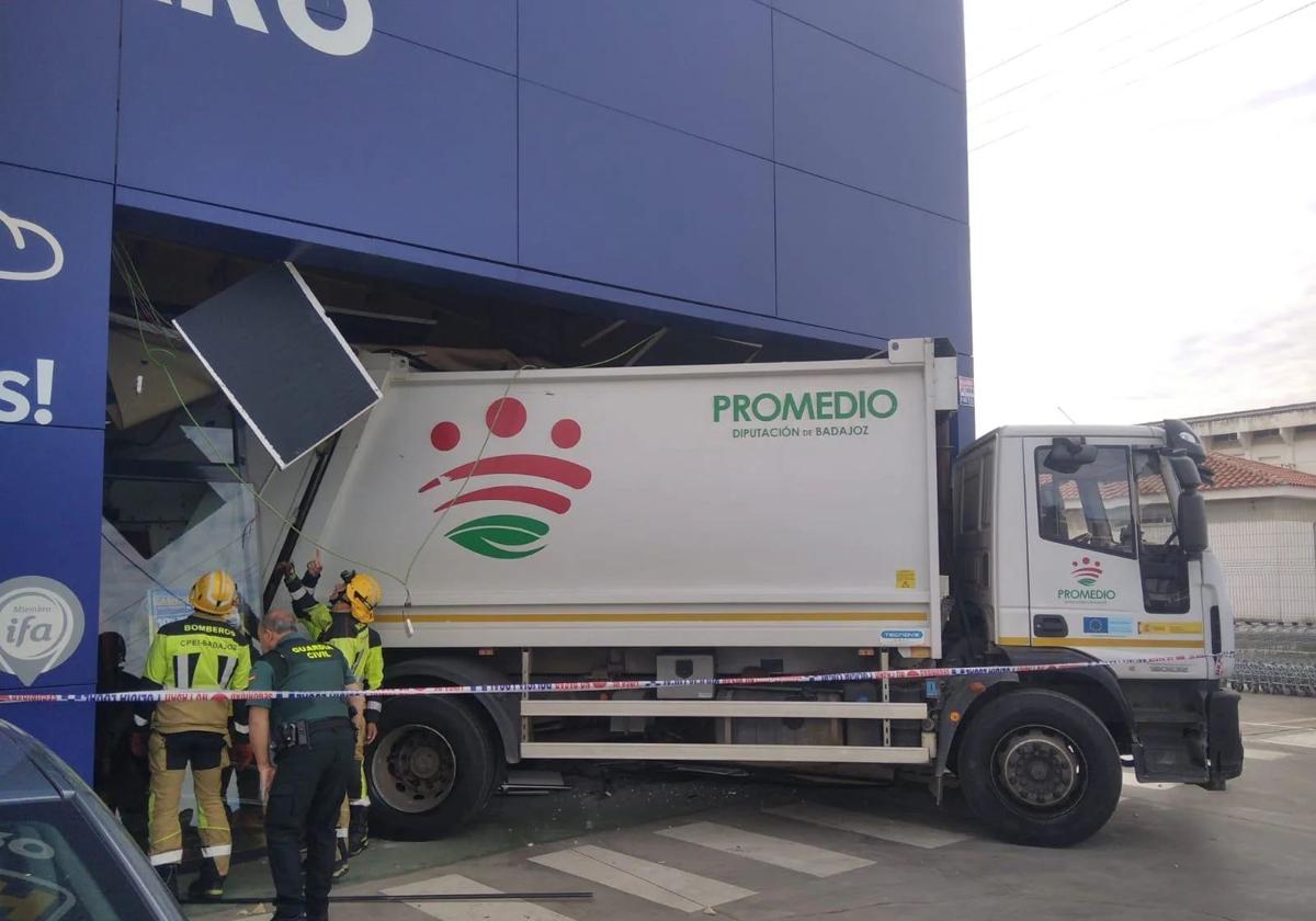 El camión de Promedio accidentado.