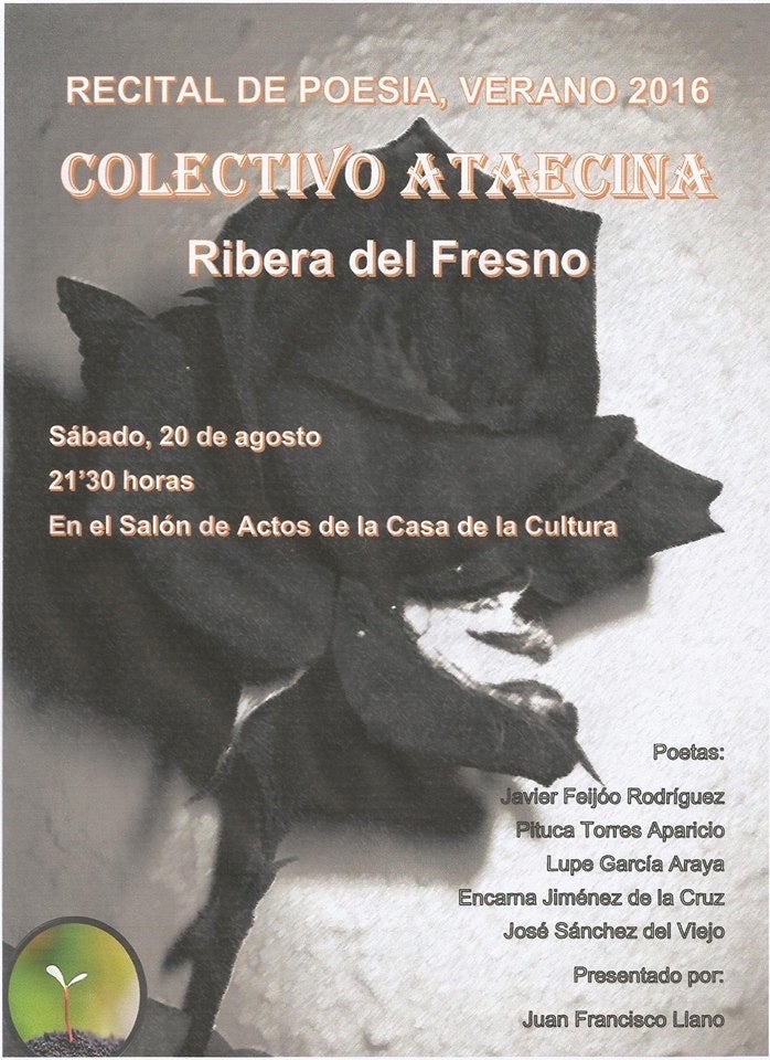 El recital de poesía que organiza esta noche el Colectivo Ataecina trae a Ribera del Fresno al poeta Javier Feijóo