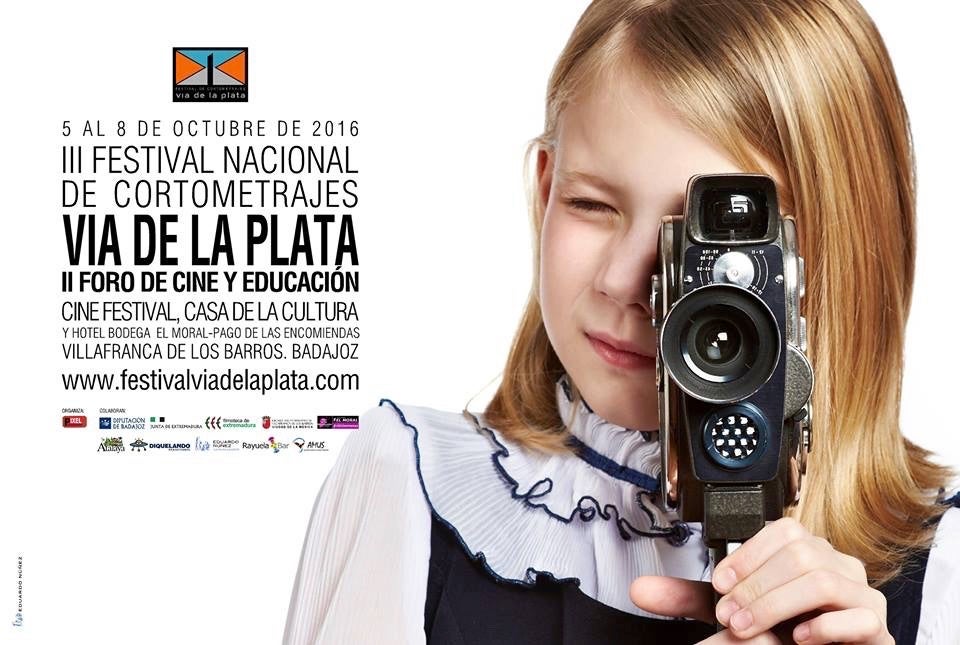 Cartel oficial del III Festival Nacional de Cortometrajes 'Via de la Plata'. 