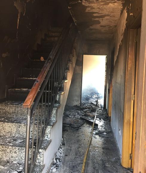 Interior de la vivienda siniestrada. 