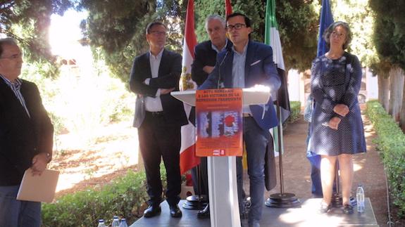 El presidente de la Diputación, M. Ángel Gallardo, durante su intervención. 