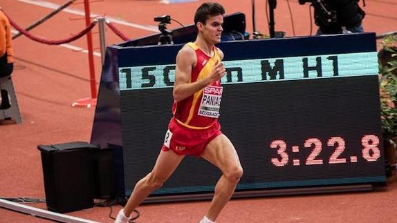 El atleta Sergio Paniagua en plena competición. 
