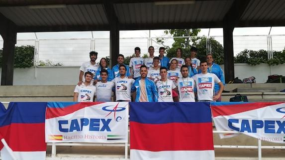 Algunos de los atletas participantes en el Campeonato de Extremadura Absoluto